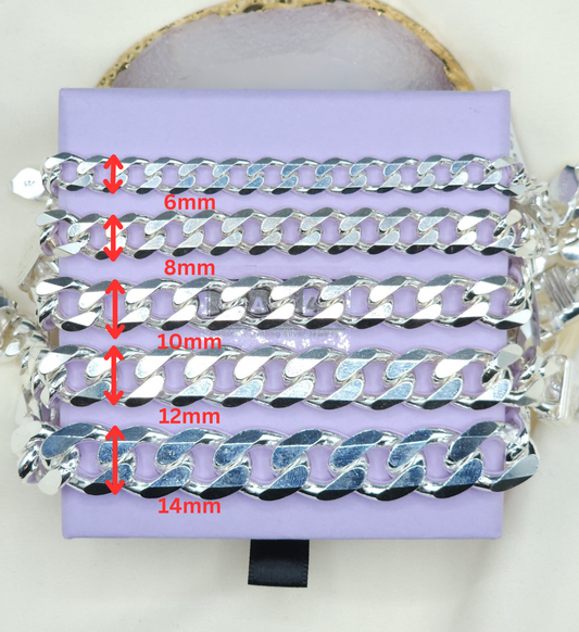 STERLING SILVER CUBAN BRACELET