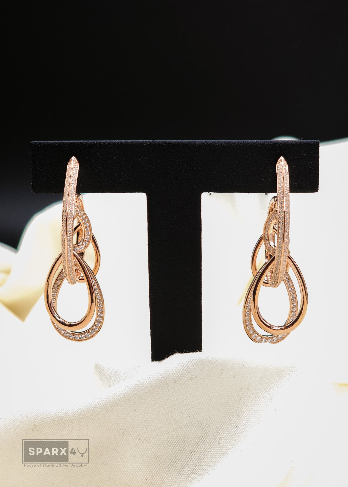 ROSE GOLD SWIRL EARRINGS