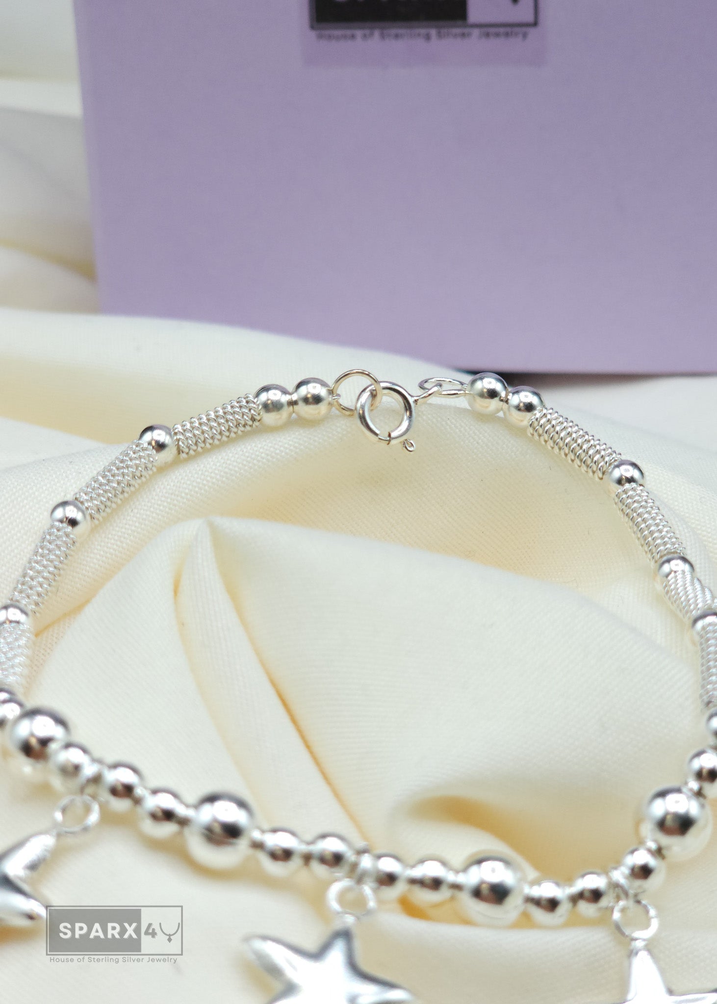 ALL STAR SILVER BEAD BRACELET