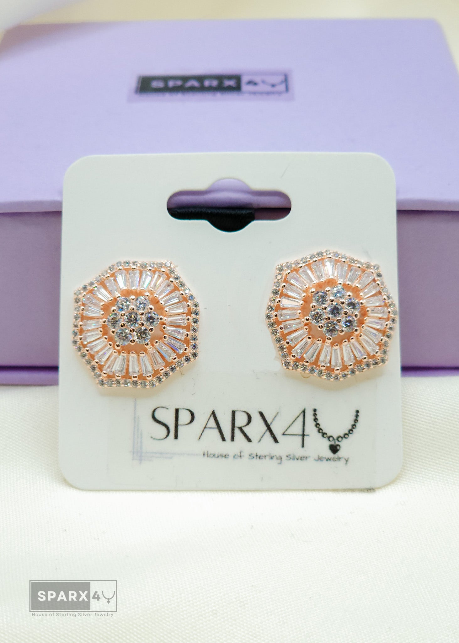 ROSE OCTA STUD EARRINGS