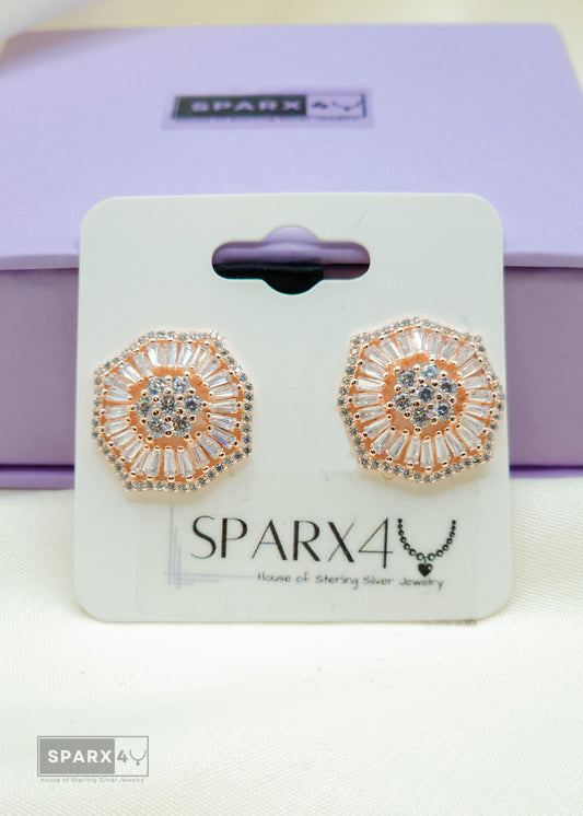 ROSE OCTA STUD EARRINGS