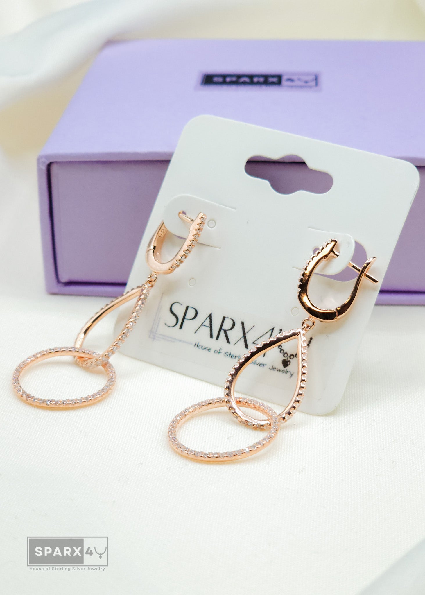 ROSE RADIANCE HOOP EARRINGS