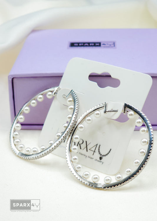 PEARLY HOOP EARRINGS