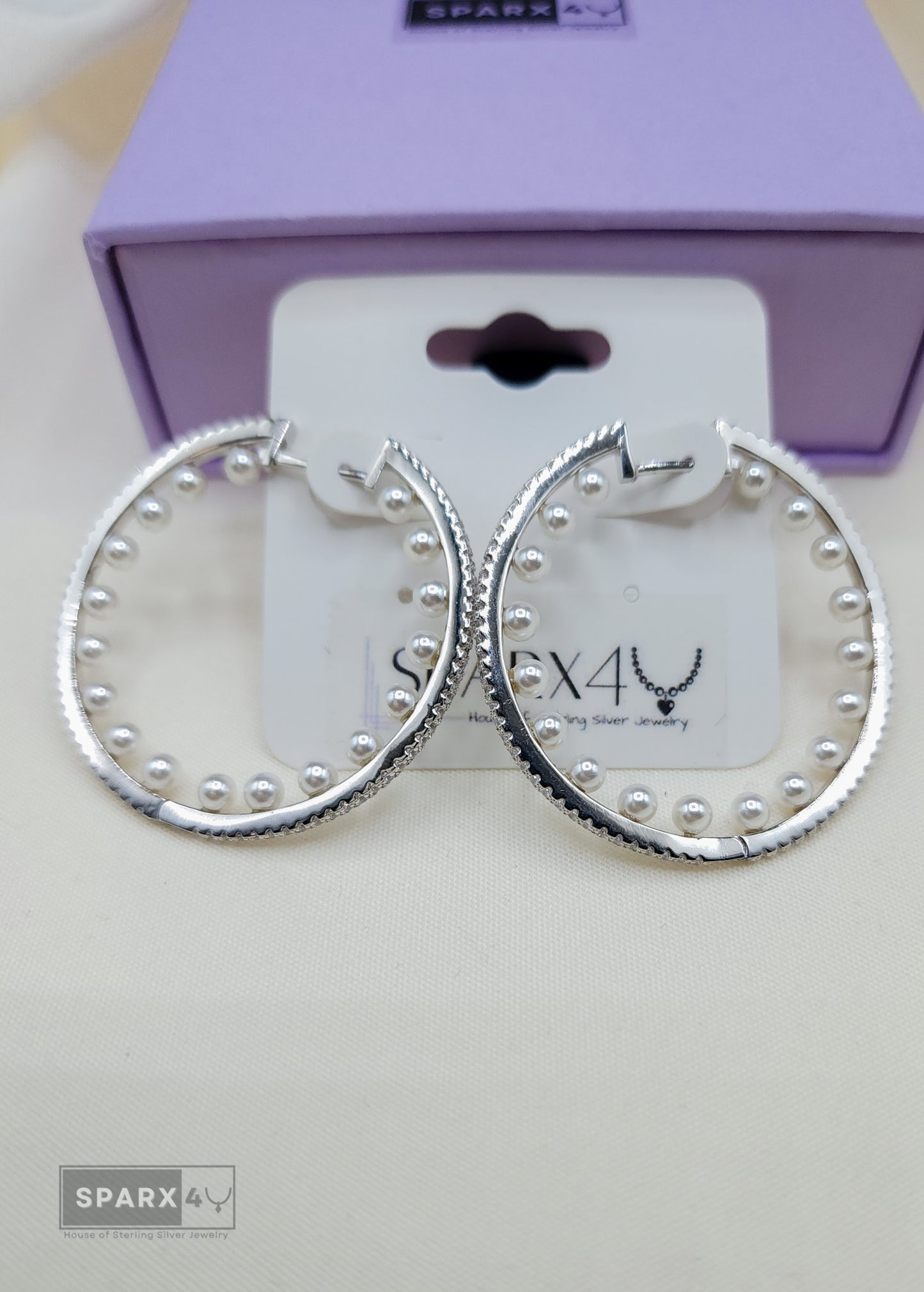 PEARLY HOOP EARRINGS