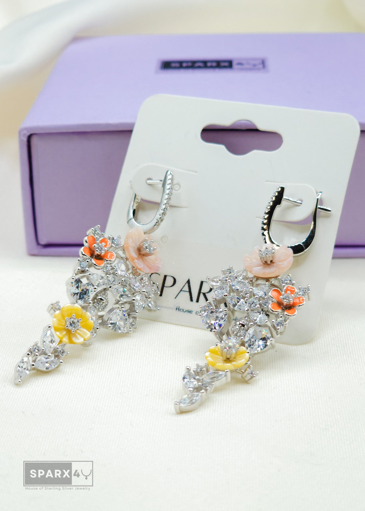 FLORAL ELEGANCE HOOP EARRINGS