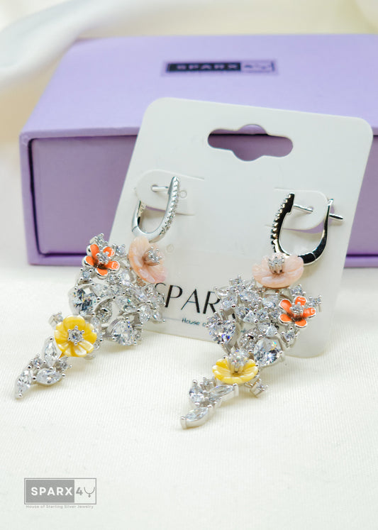 FLORAL ELEGANCE HOOP EARRINGS