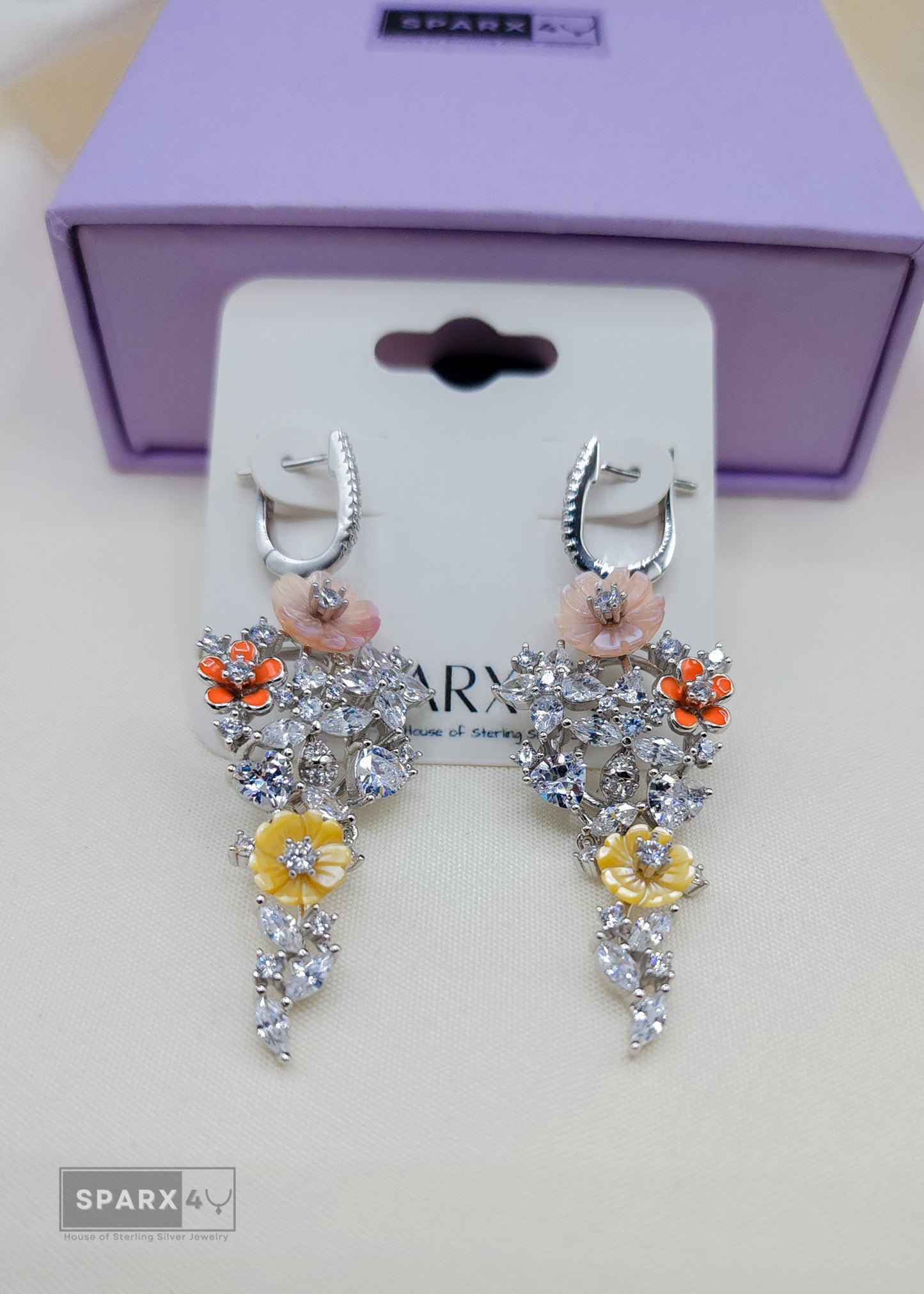 FLORAL ELEGANCE HOOP EARRINGS