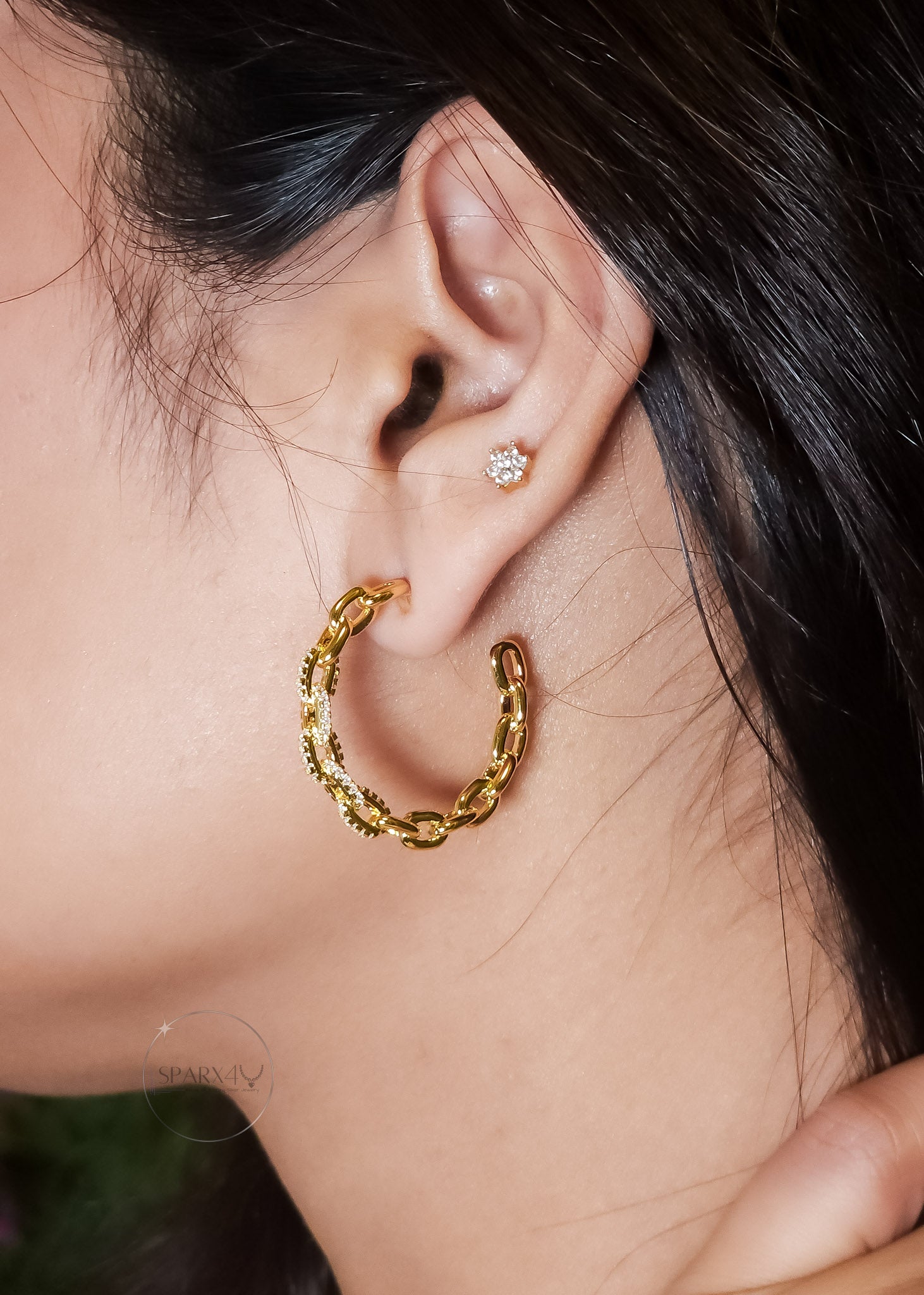 paper clip link hoops