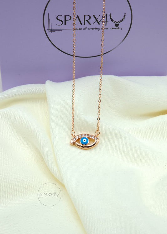 ROSE EVIL EYE NECKLACE