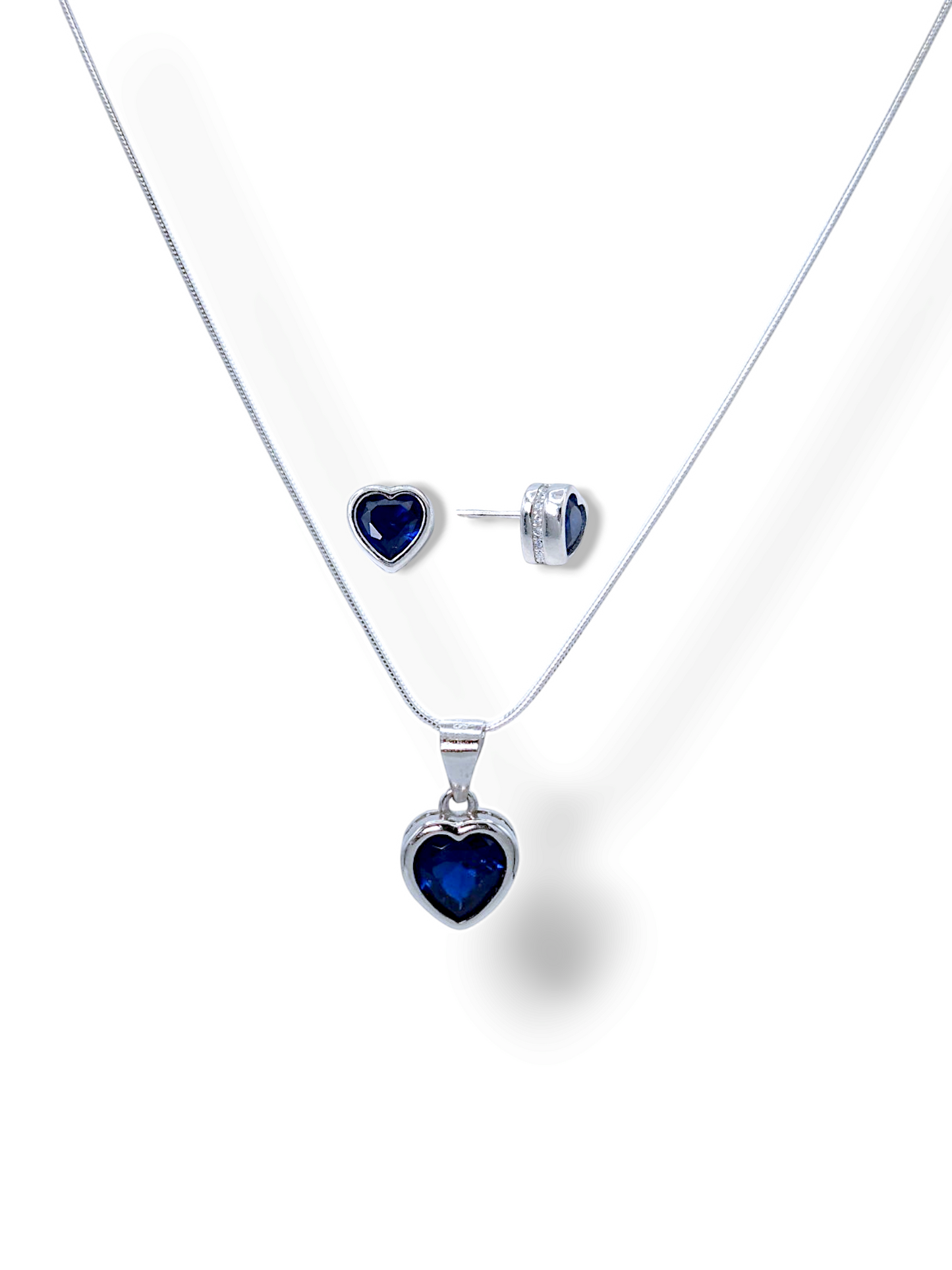 Sterling Silver Necklace with Earrings