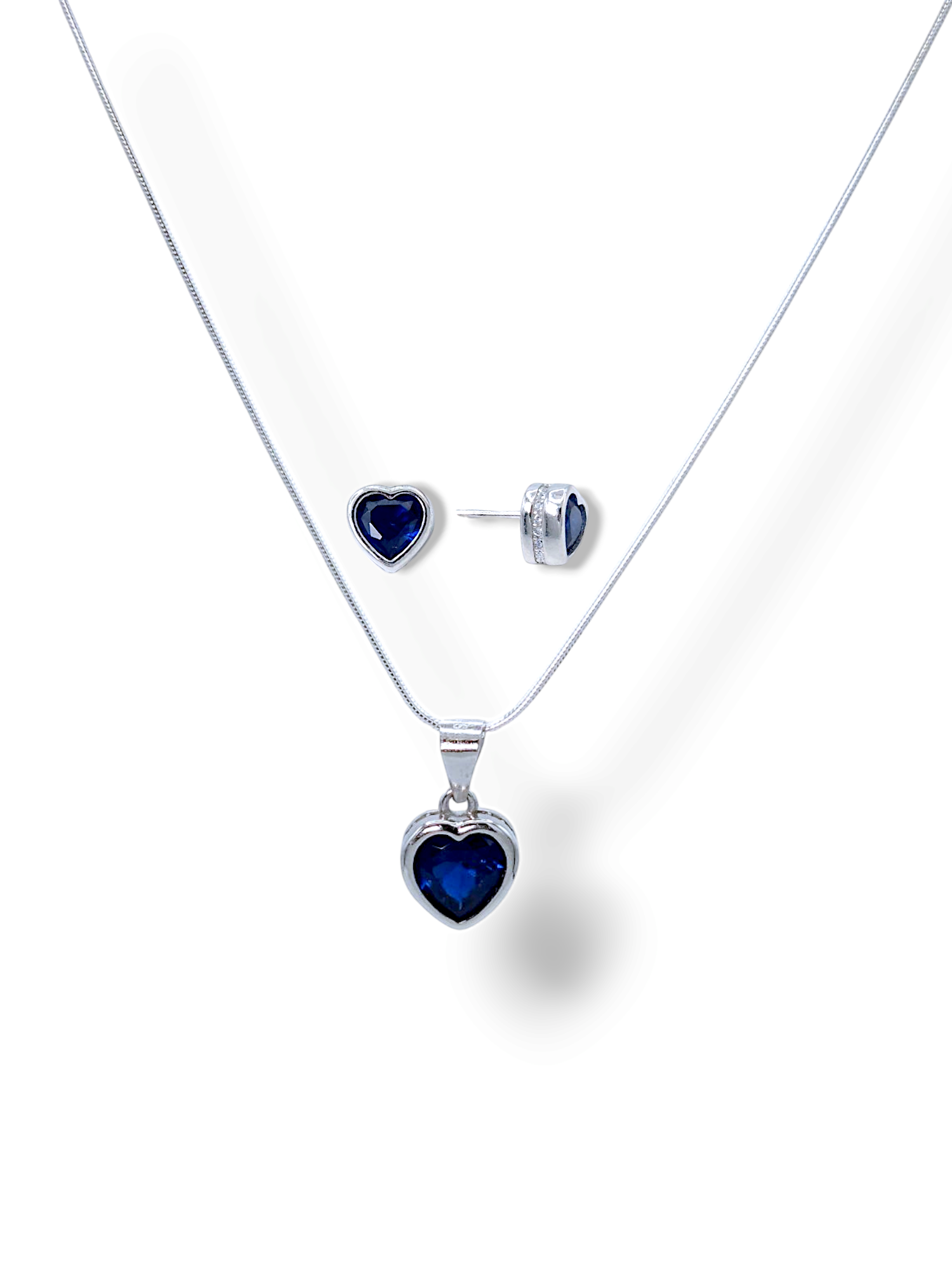 Sterling Silver Necklace with Earrings