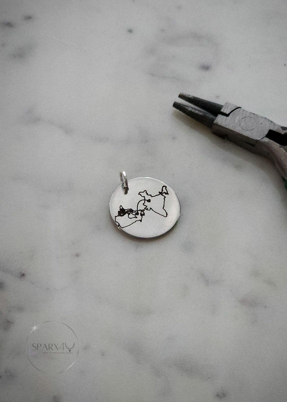 TWO HOMES ENGRAVABLE NECKLACE
