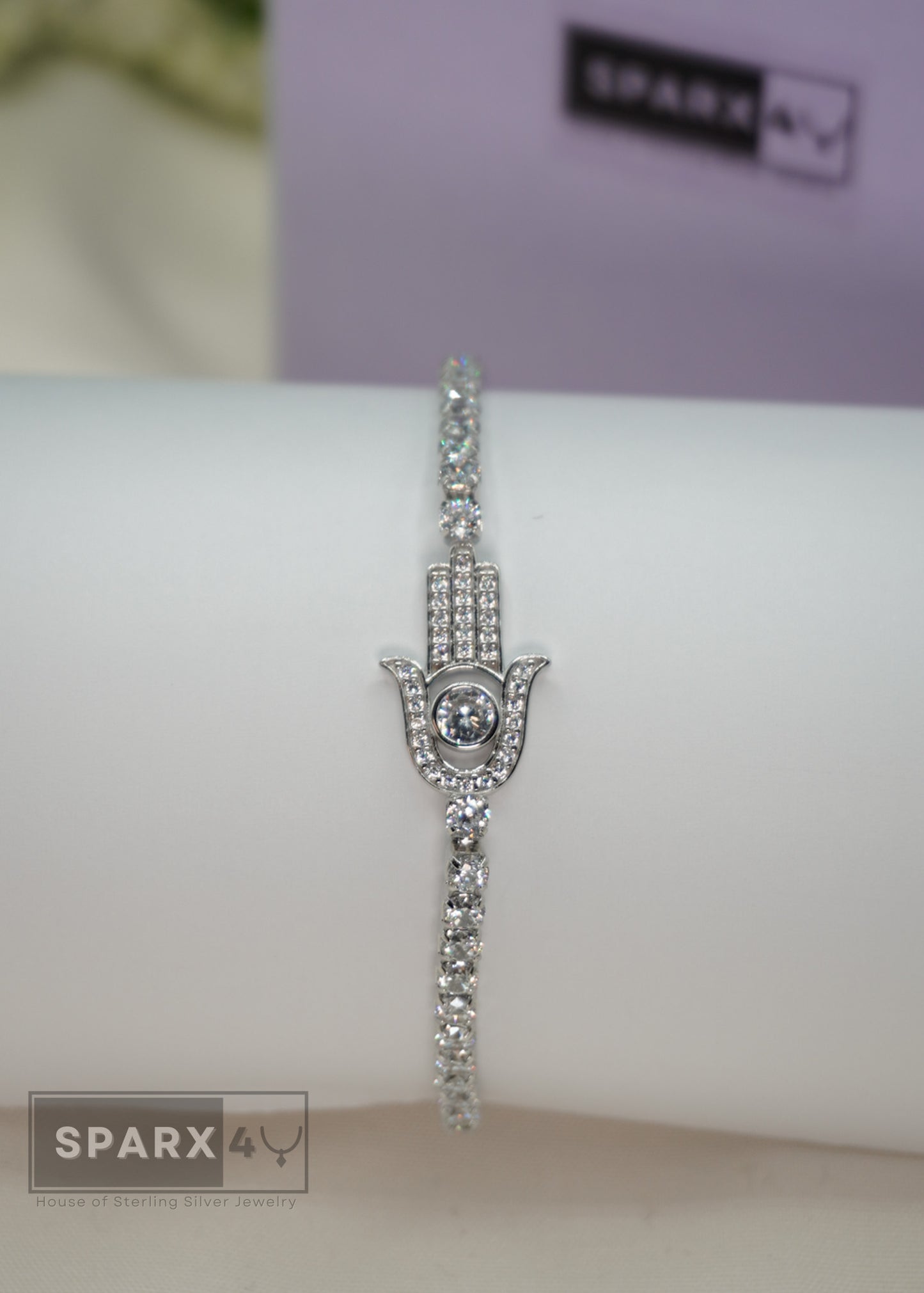 CZ HAMSA BRACELET