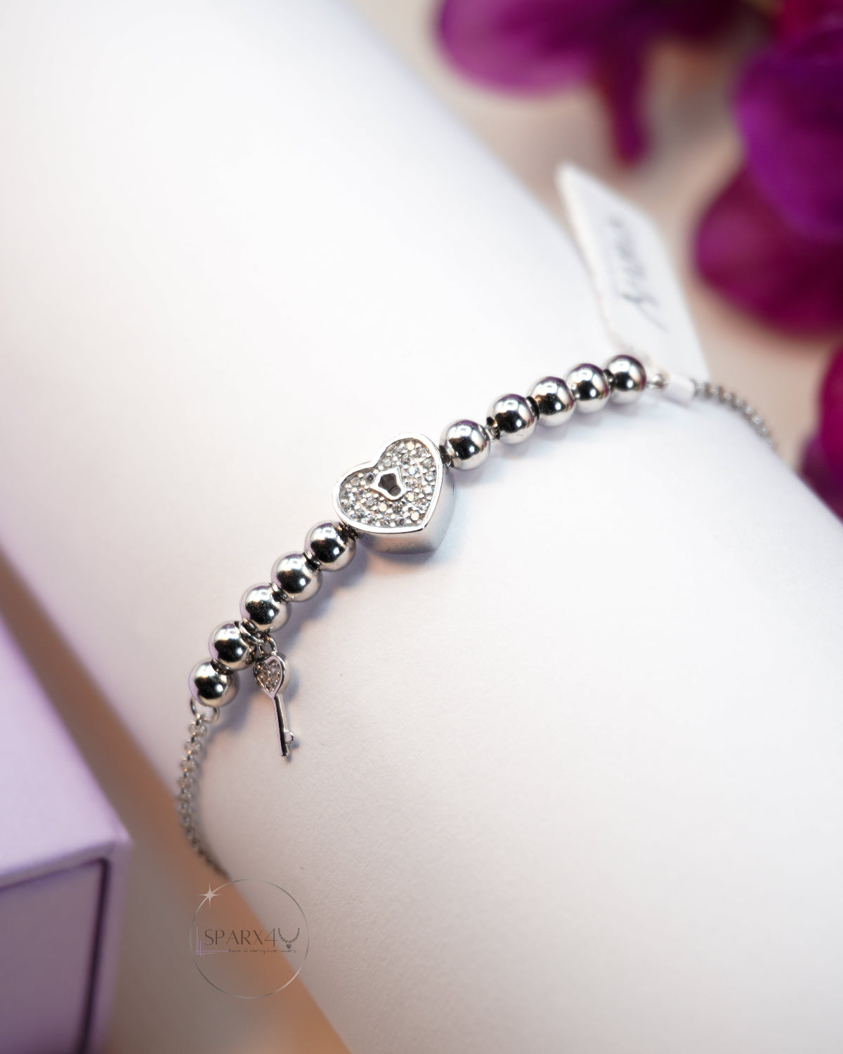 CHERISHED HEART CHARM BRACELET