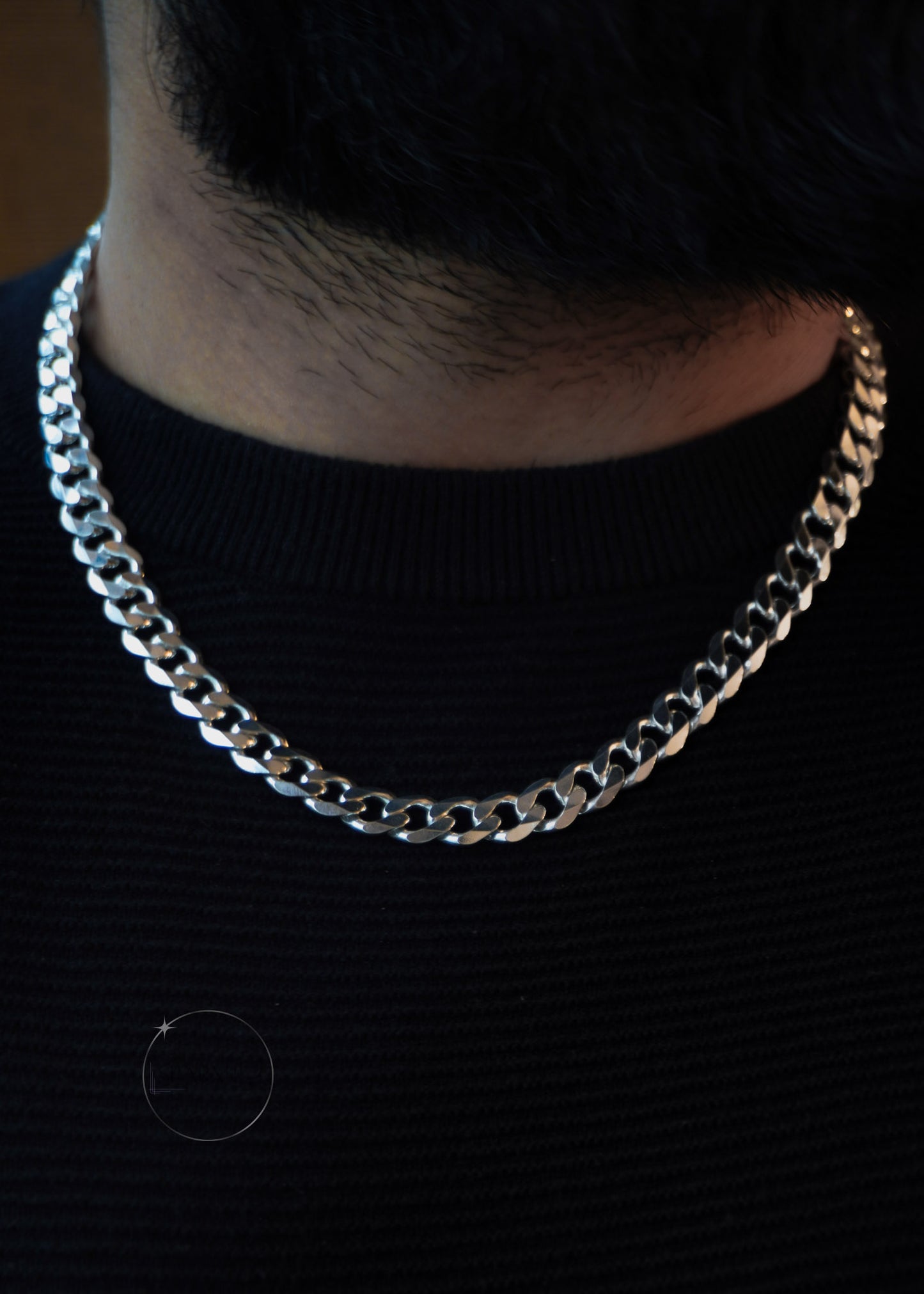 STERLING SILVER CUBAN CHAIN 8mm_1