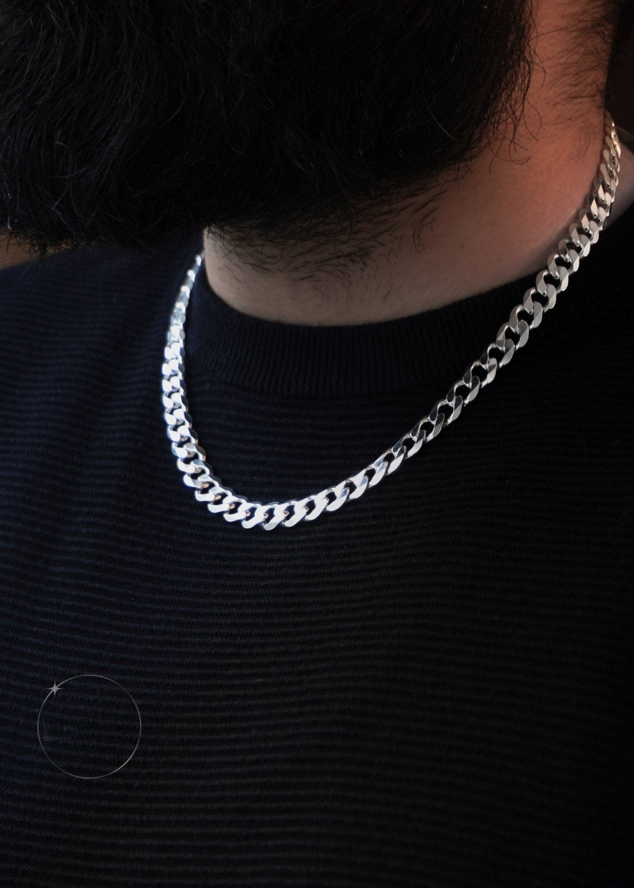 STERLING SILVER CUBAN CHAIN 8mm_3