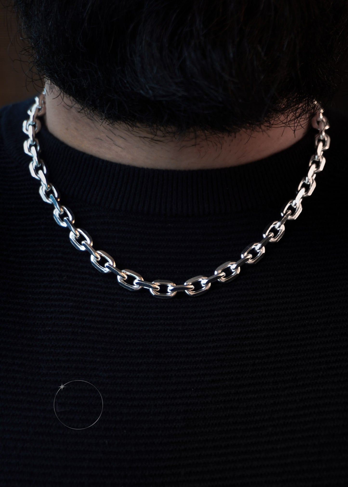 STERLING SILVER CABLE CHAIN 9mm