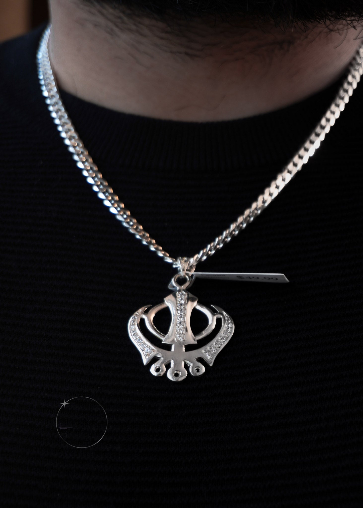 large-sized Khanda pendant