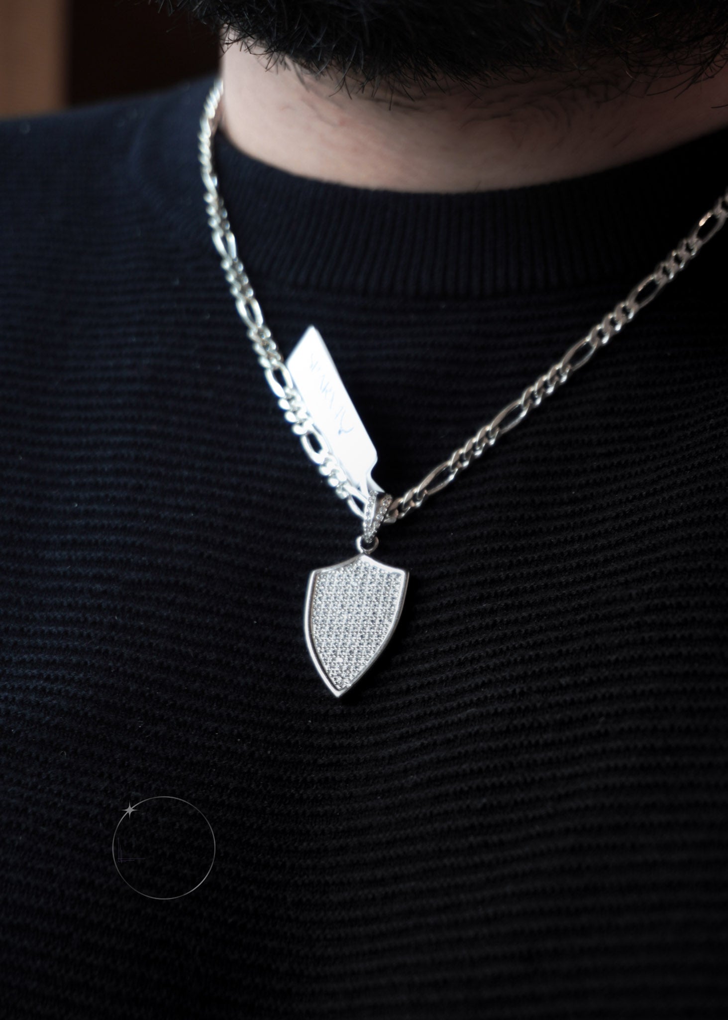Shield Pendant crafted in sterling silver