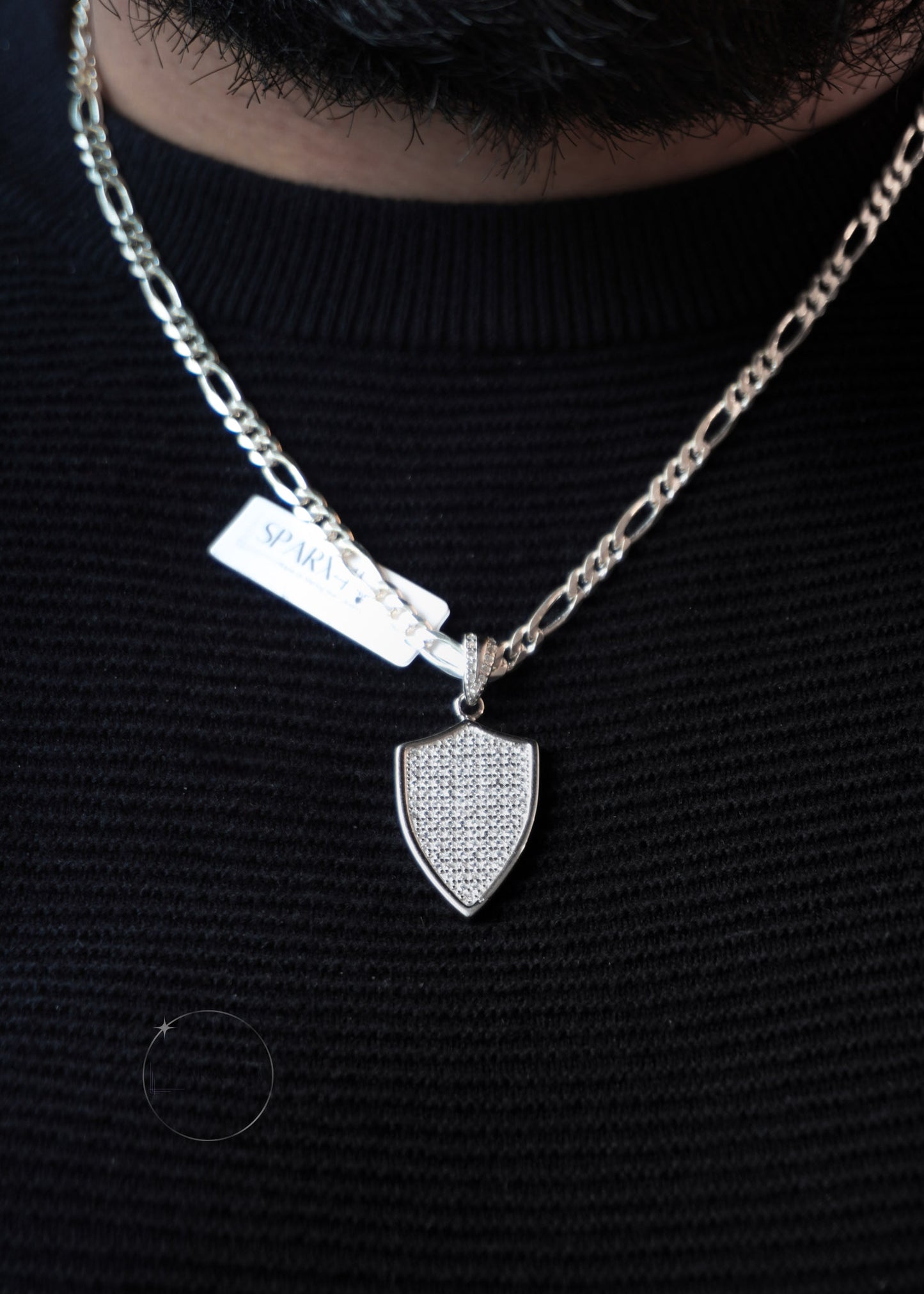 Shield CZ Pendant is expertly crafted in sterling silver