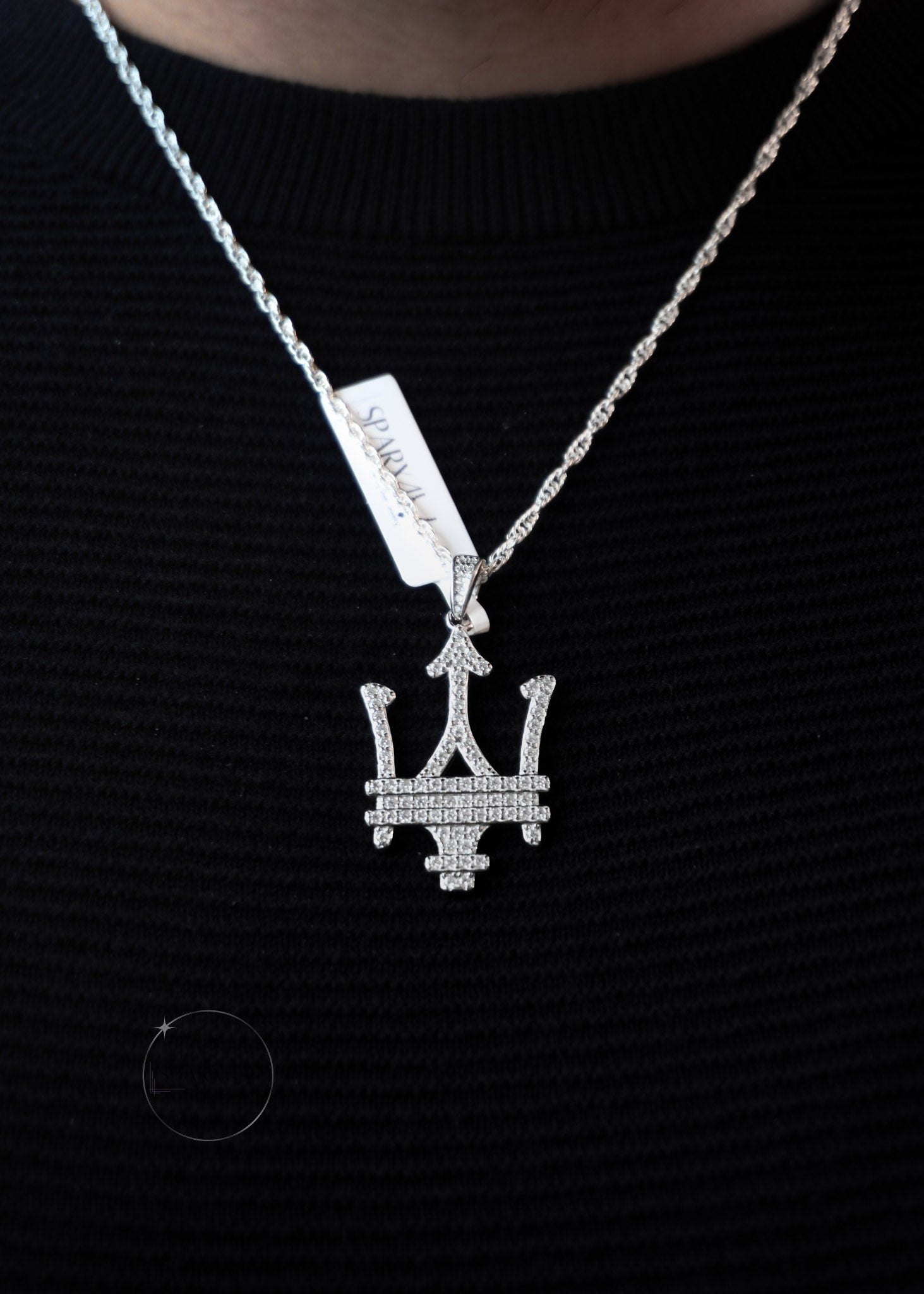 DESIGNER M@SERATI PENDANT STERLING SILVER