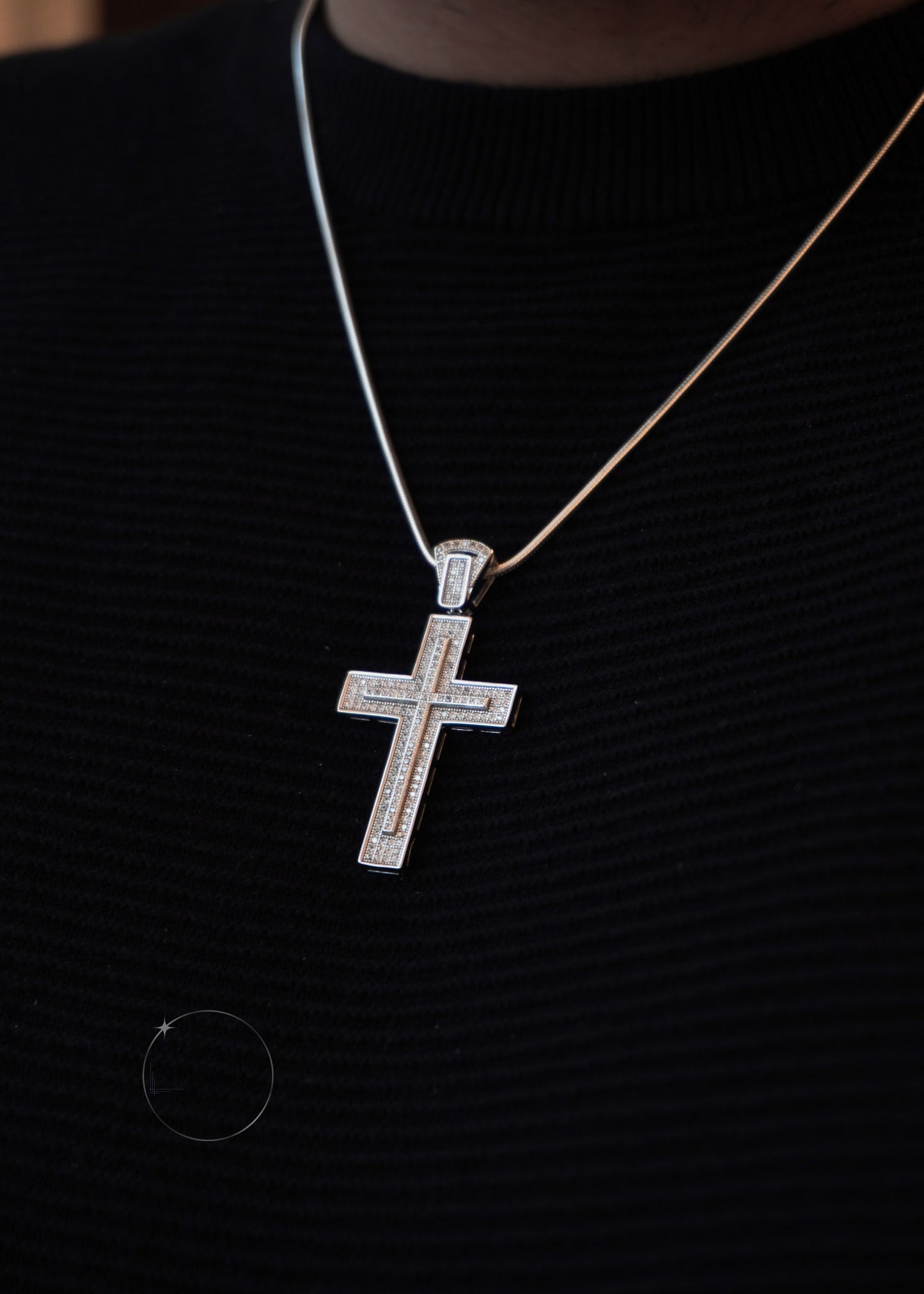 SILVER CROSS CZ PENDANT