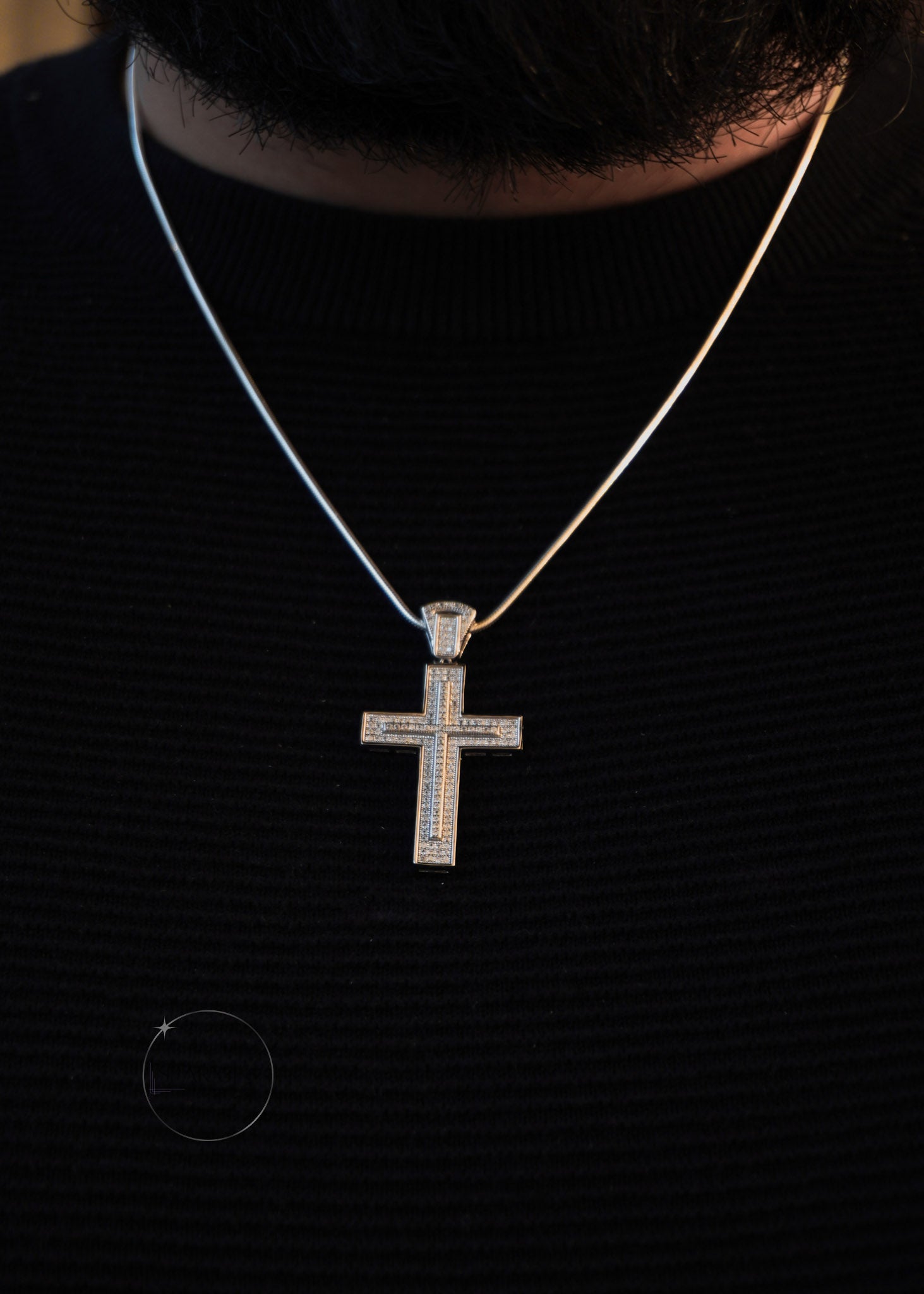 STERLING SILVER CROSS CZ PENDANT