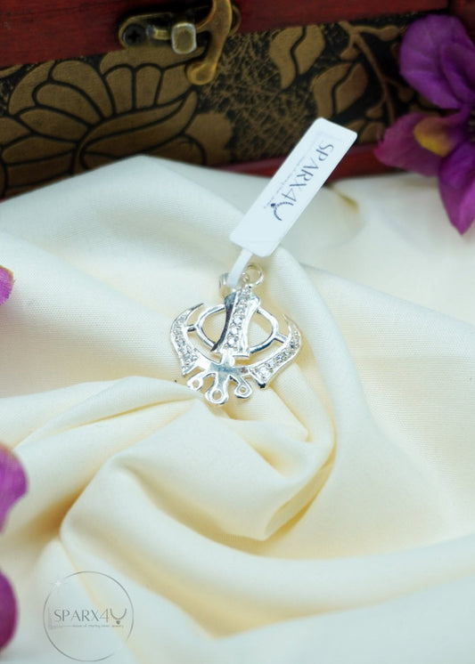 Sterling Silver Medium Khanda Pendant