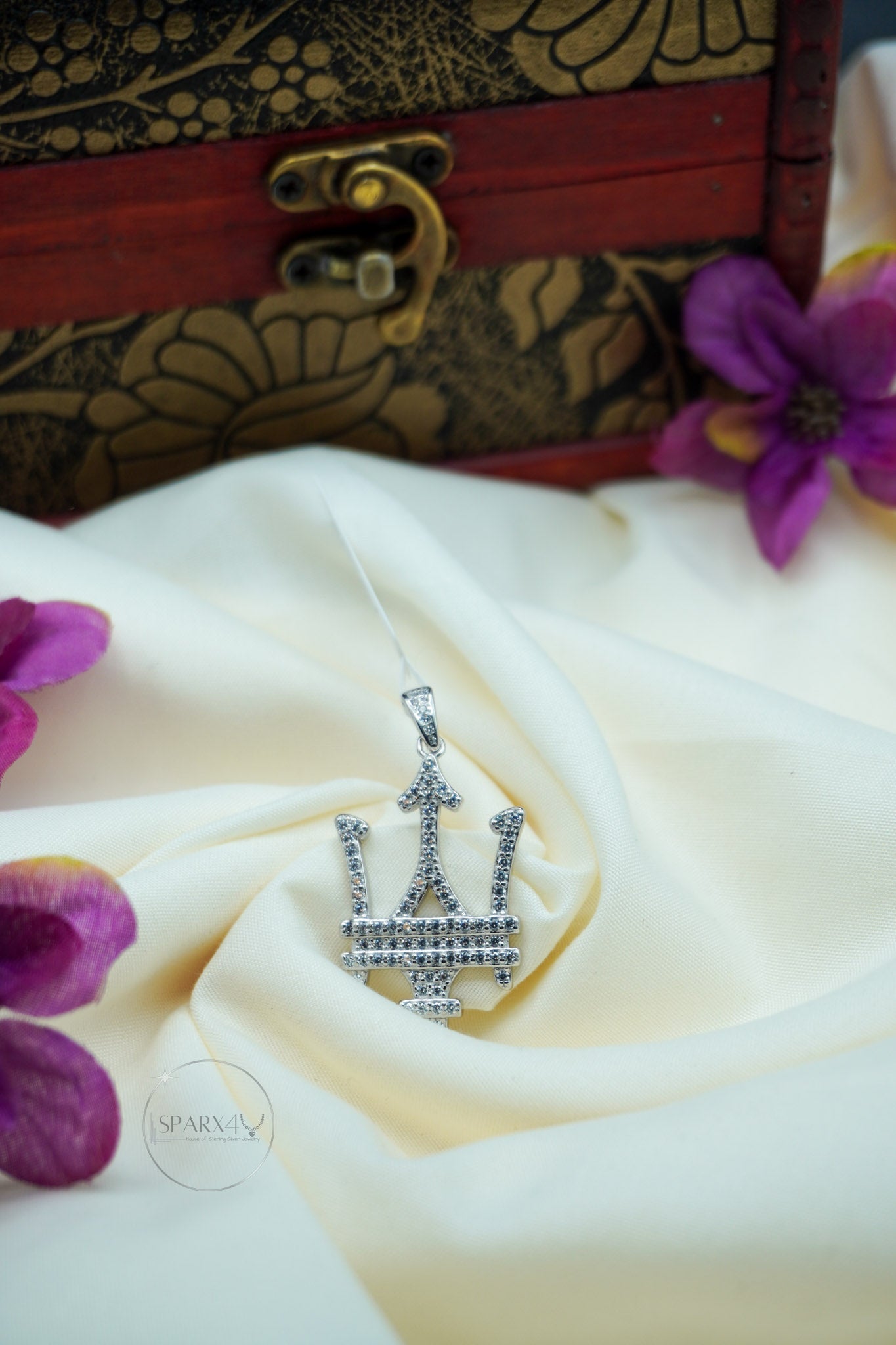 Stunning Sterling Silver Designer M@serati Pendant