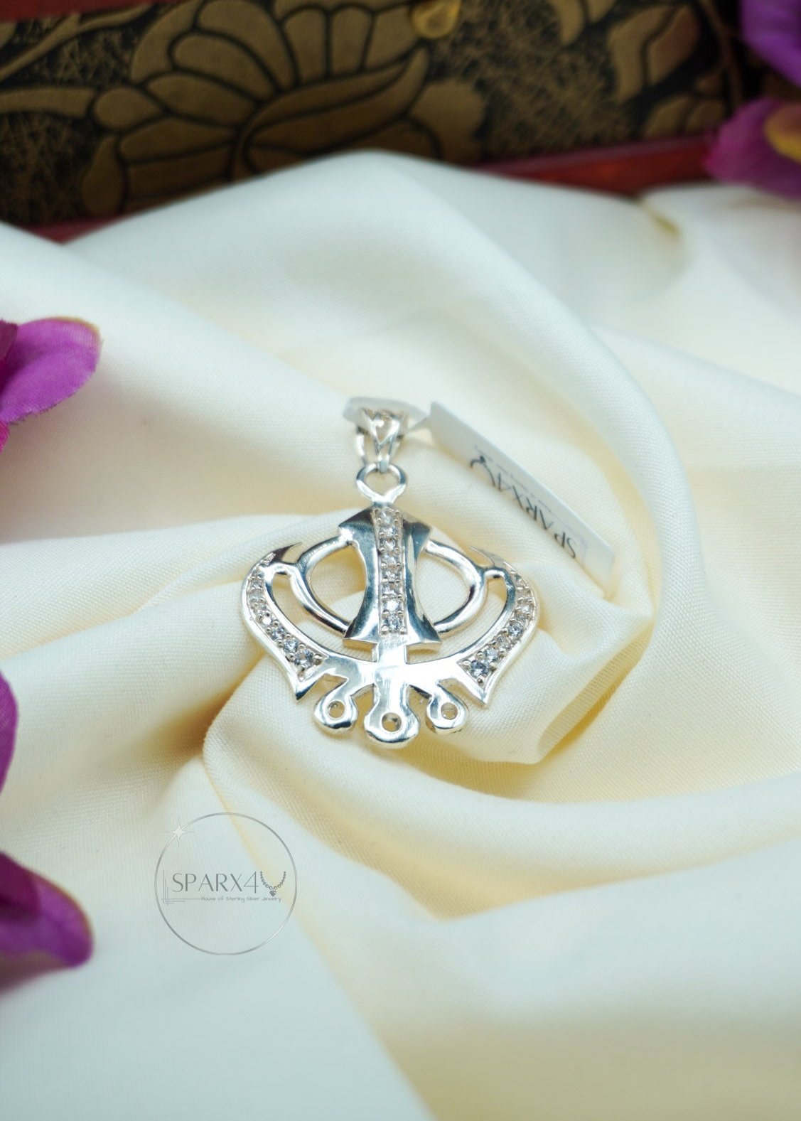 Sterling Silver Khanda pendant