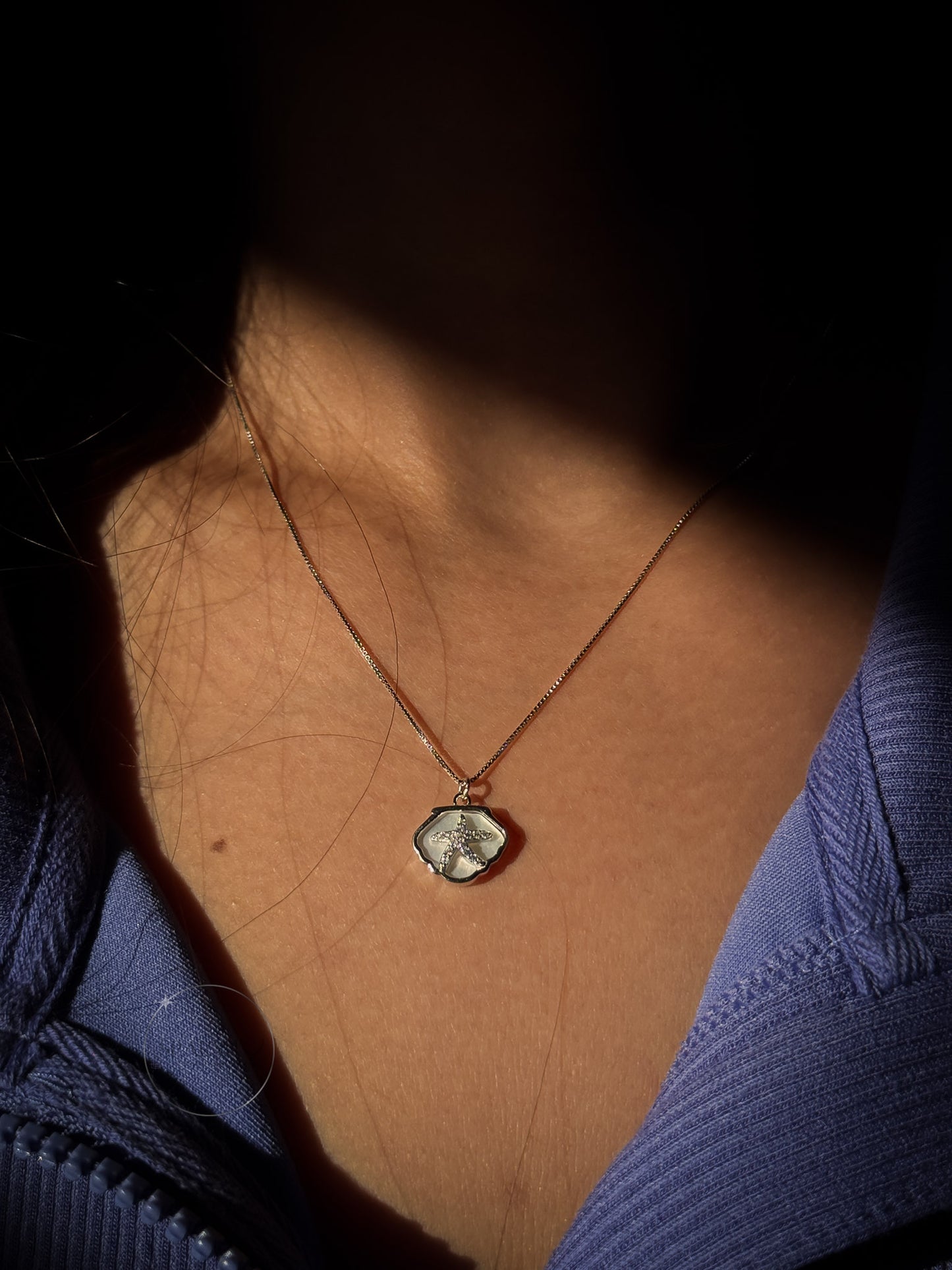 Star silver pendant women