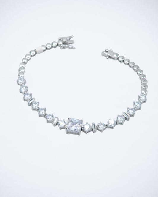 PRINCESS CUT CZ TENNIS BRACELET