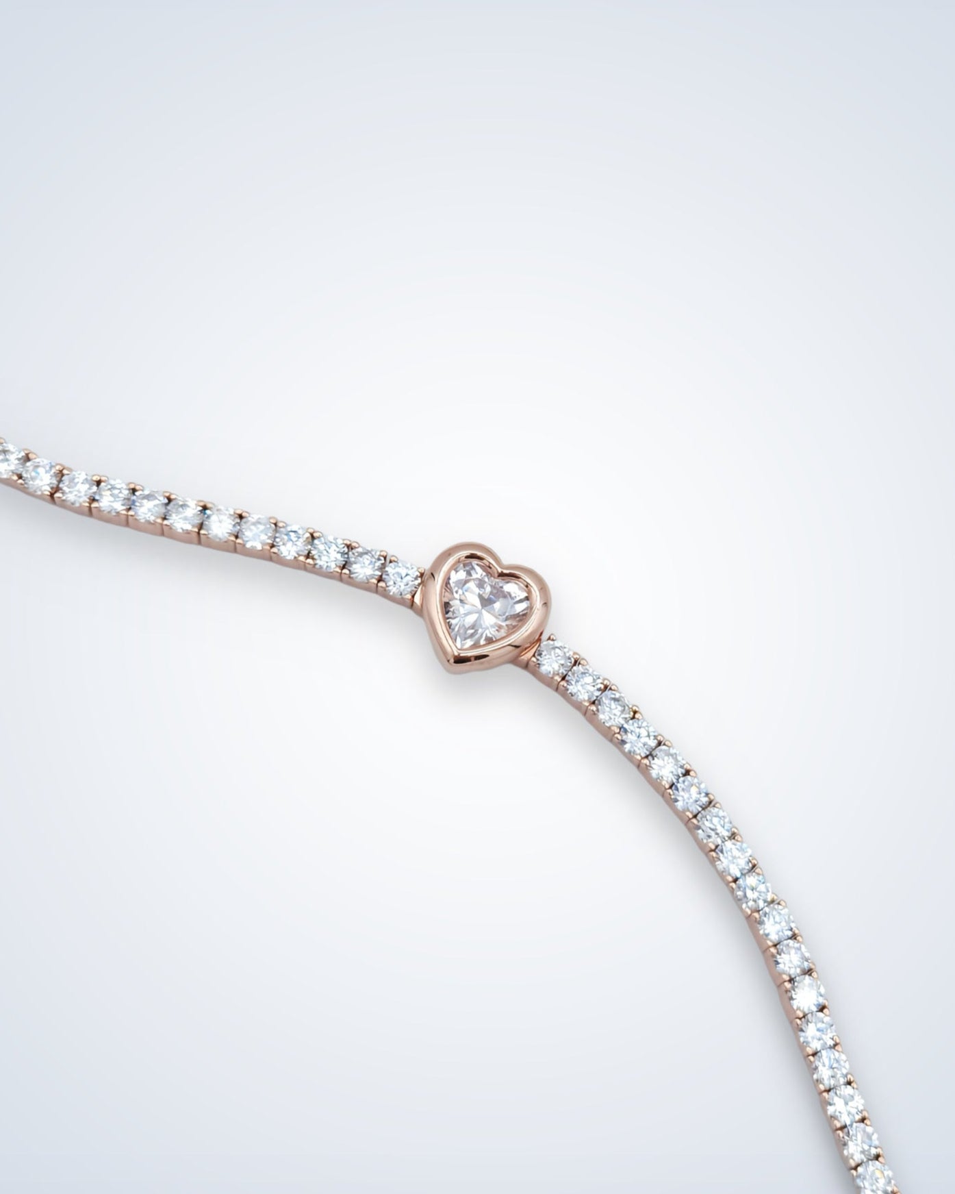 HEART CZ TENNIS BRACELET