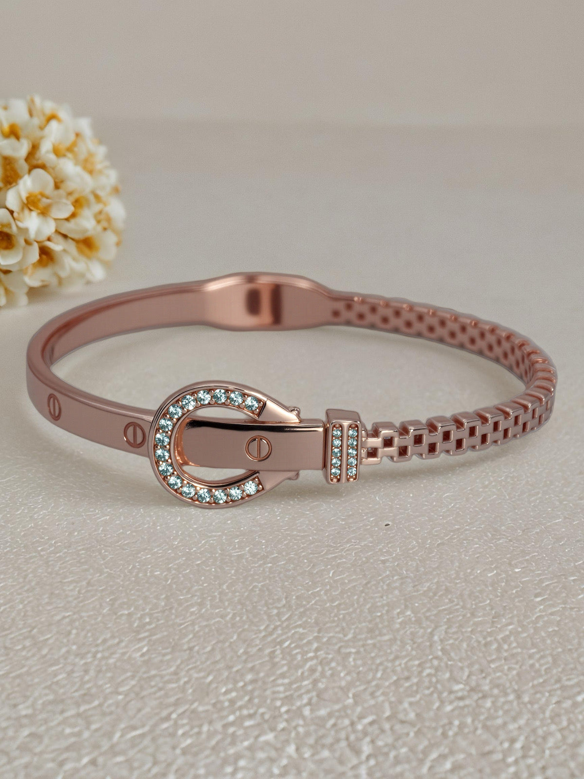 DESIGNER CHAIN BELT CUFF BANGLE