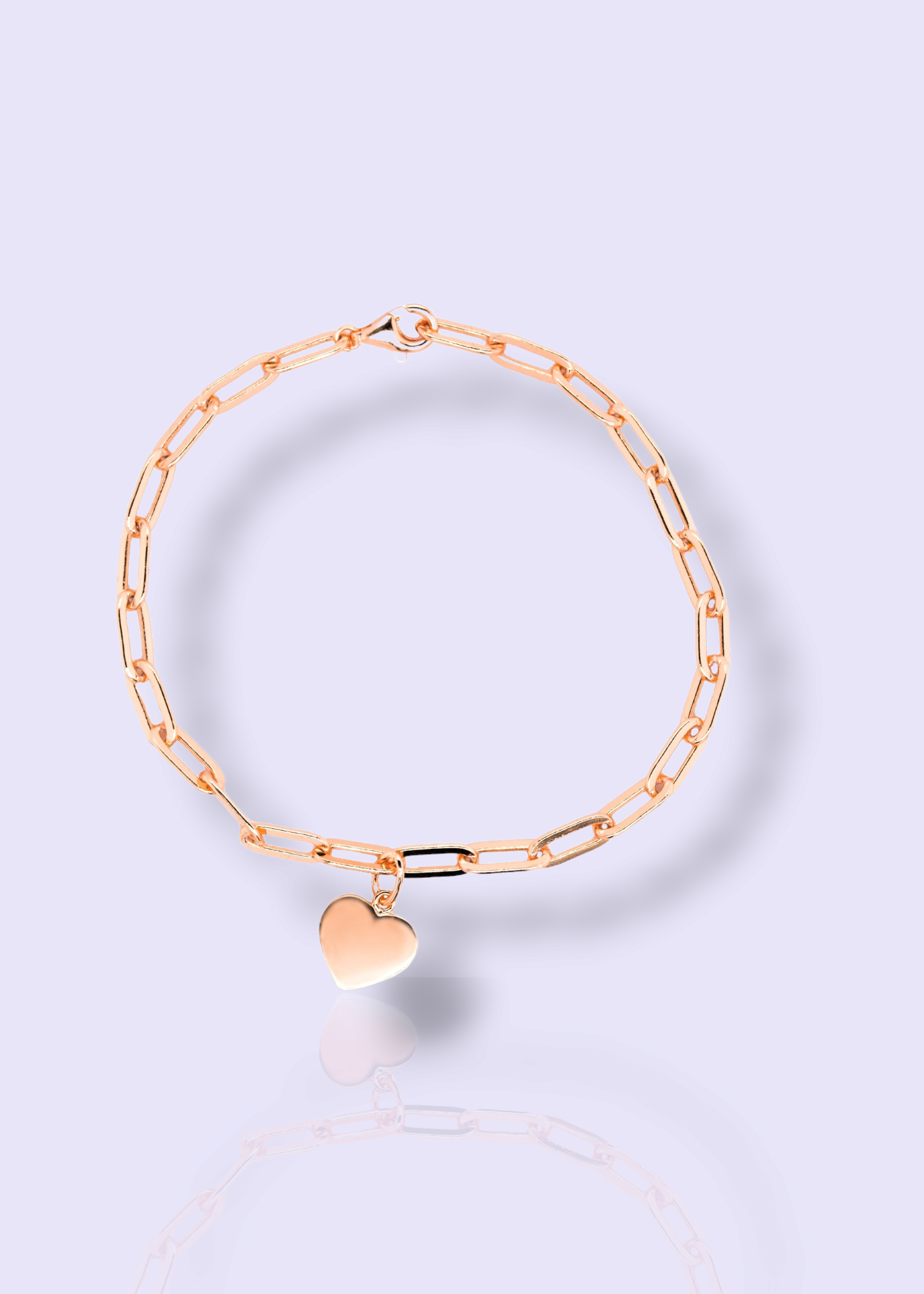 LINK CHAIN HEART BRACELET