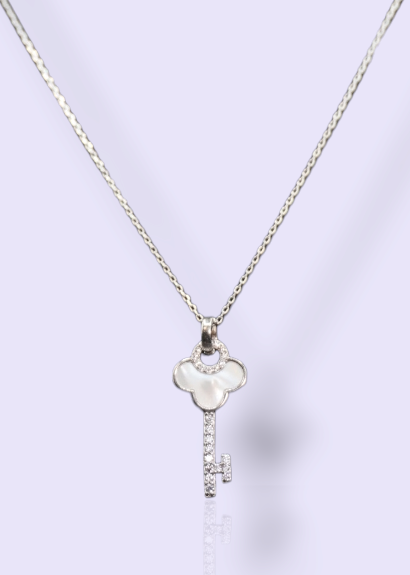 MOTHER PEARL KEY NECKLACE