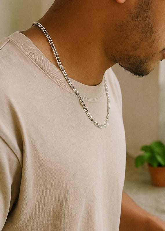 Curb Chain in Silver