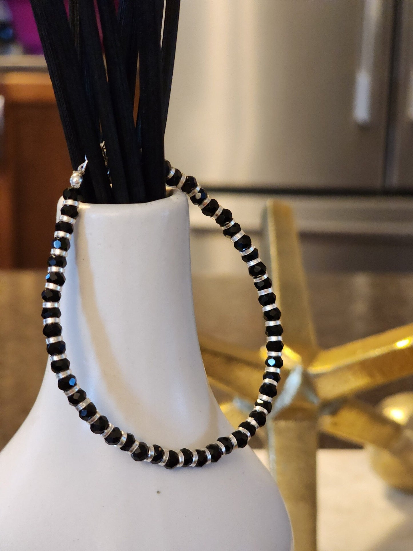 MINIMALISTIC BLACK BEADS BRACELET