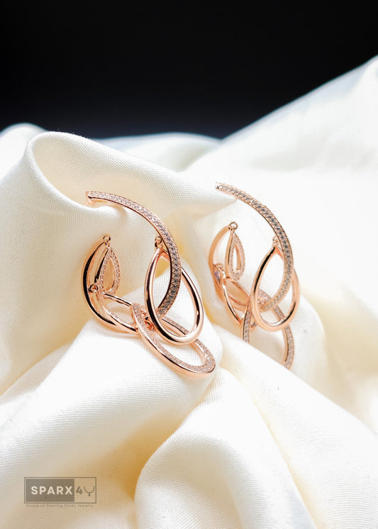 ROSE GOLD SWIRL EARRINGS
