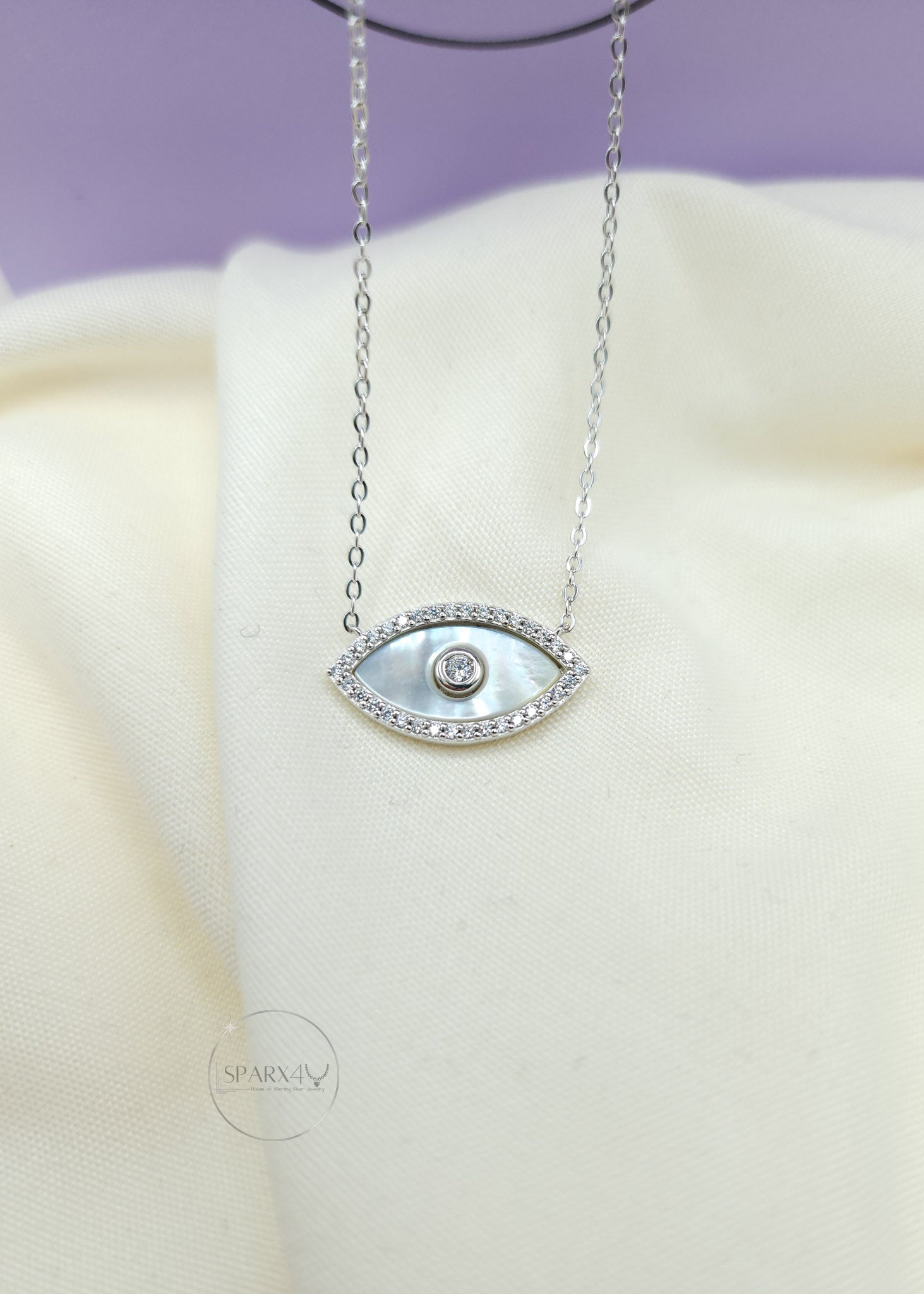PEARL EVIL EYE NECKLACE