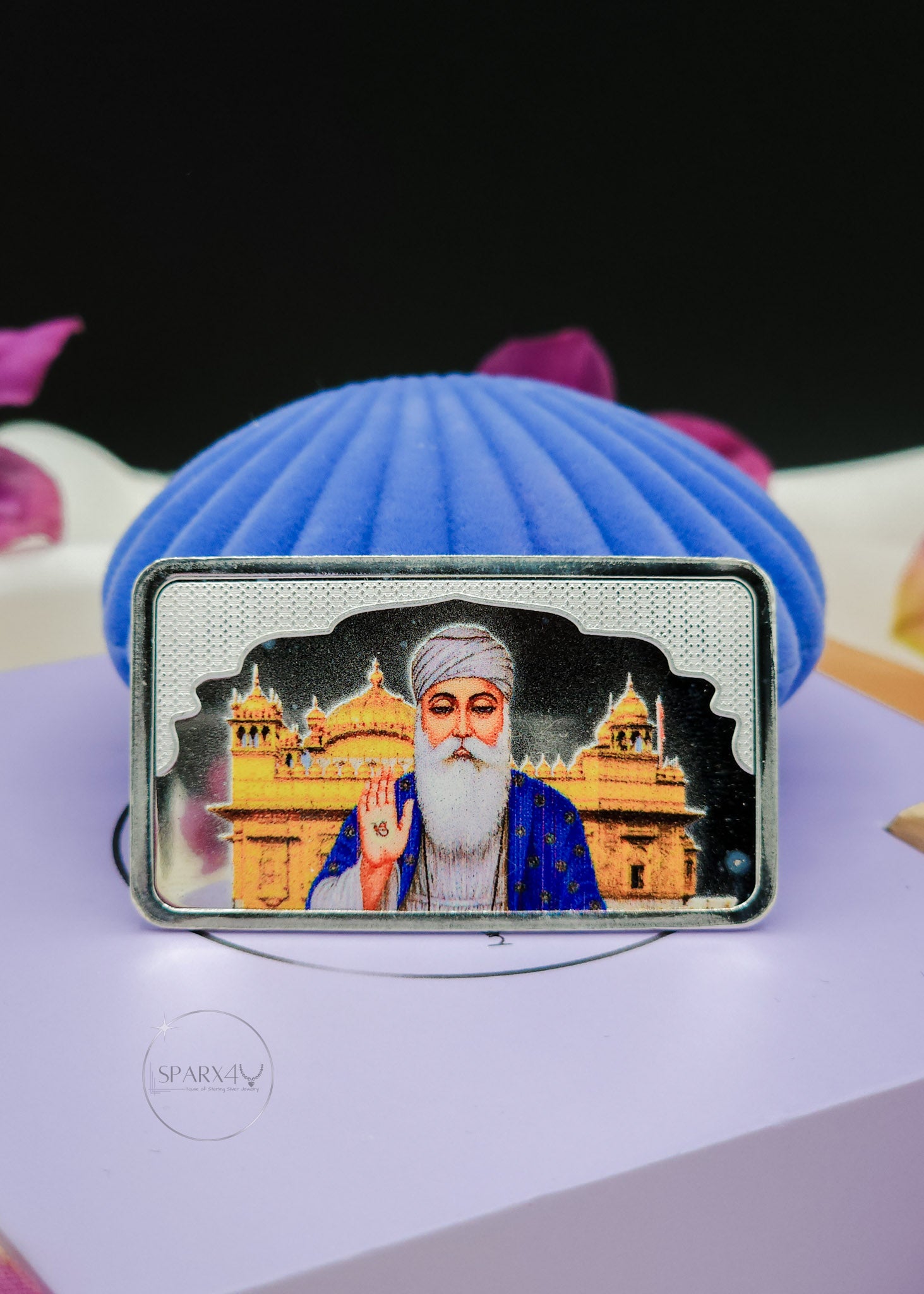 GURU NANAK DEV JI SILVER BAR COLOURED 