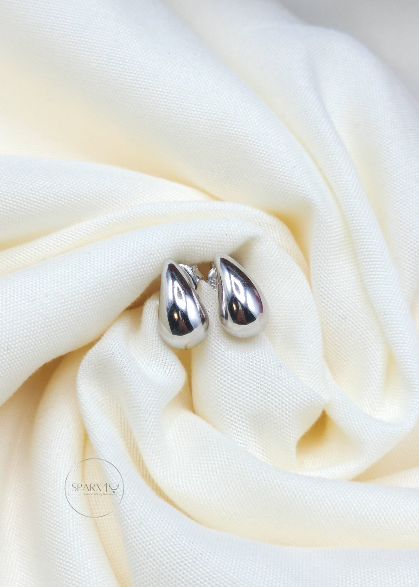 STERLING SILVER CZ Halo Heart Stud Earrings