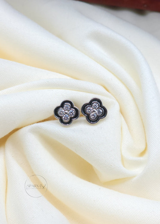 STERLING SILVER TWILIGHT BLOOM STUD EARRING