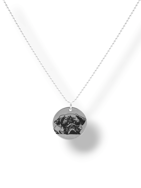 personalized pug necklace