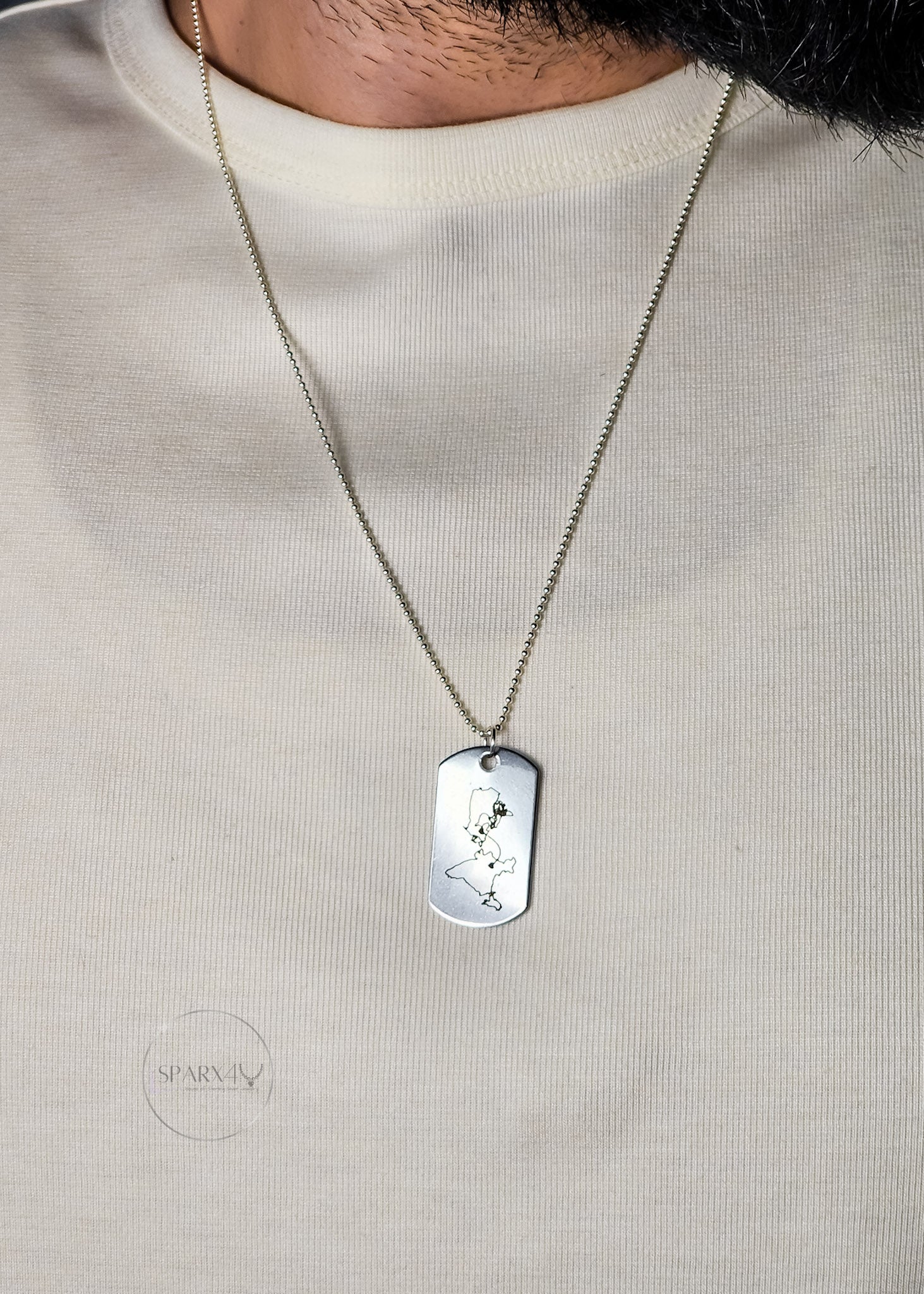 TWO HOMES ENGRAVABLE NECKLACE