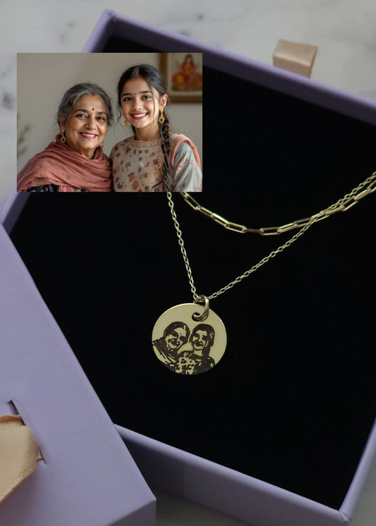 Photo Necklace Gold