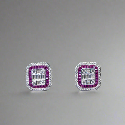 RUBY STUD EARRINGS