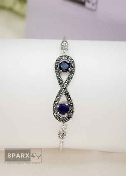 INFINITY BLUE STONE BRACELET
