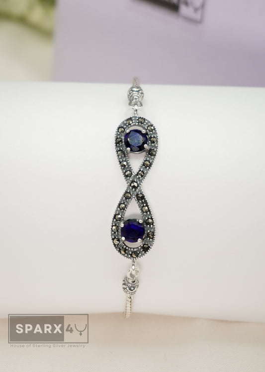 INFINITY BLUE STONE BRACELET