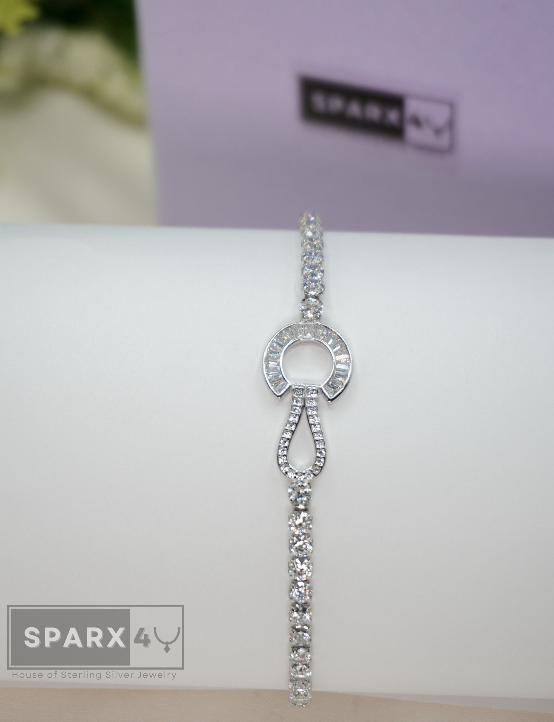 CZ CRESCENT BRACELET